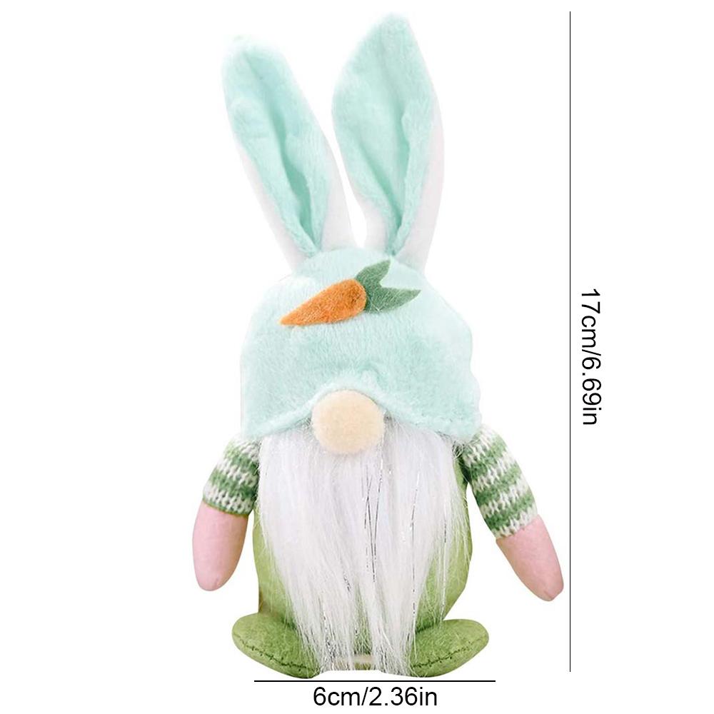 Easter Bunny Gnome Decorations, Cute Rabbit Handmade Easter Gnome Plush Doll Decor, Spring Easter Day Home Table Decor