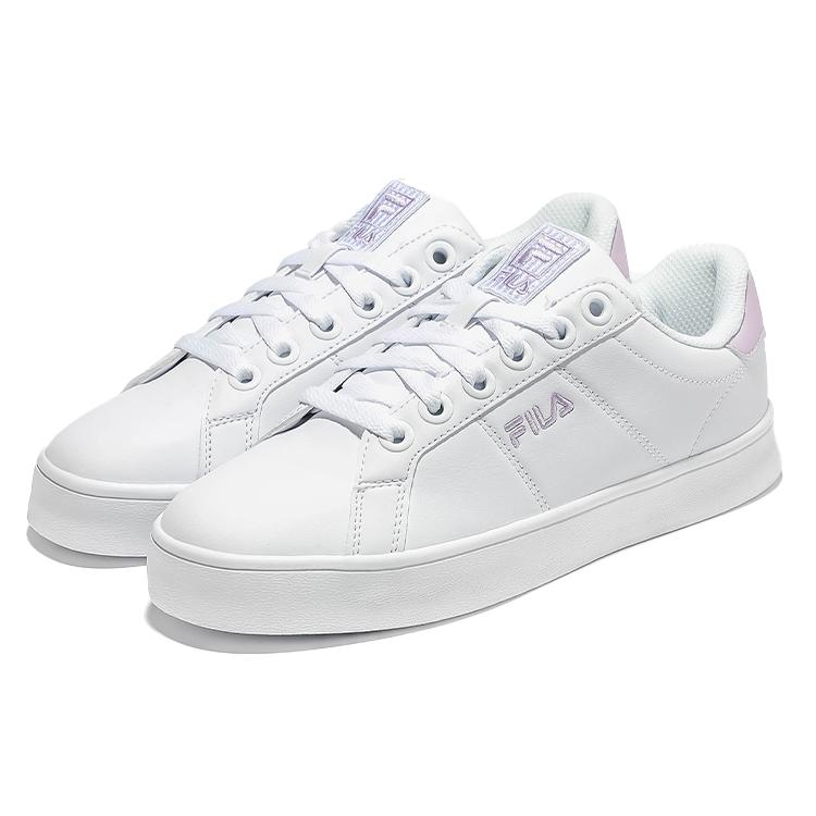 Fila Кеды Court Deluxe Low top для скейтбординга Унисекс Бело-фиолетовые Корейский стиль 1TM00651D_151