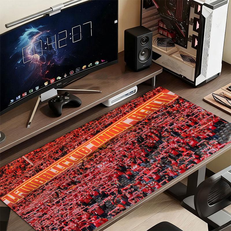 Union Berlin Mouse Pad, Large Gaming Desk Mat, Non-slip XXL Mousepad for Laptop & Tablet, Mini PC Playmat with Stitched Edges