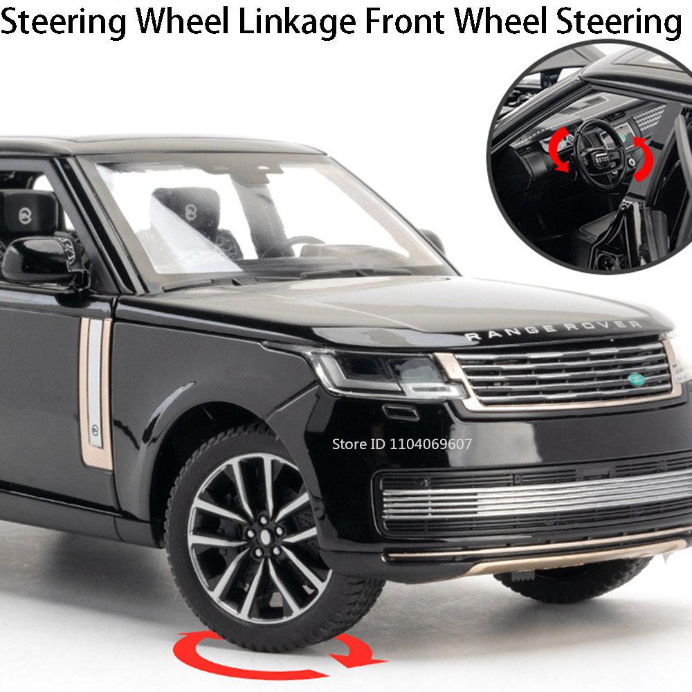 Масштаб 1:24 Автомобиль-модель Land Rover Range Rover Игрушка Сплав Литье под давлением Амортизация Звук Свет Внедорожники Модели Подарки для Мальчиков