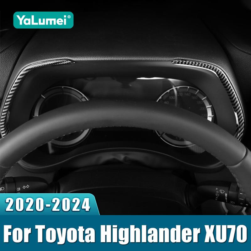 For Toyota Highlander XU70 Hybrid 2024 Car Dashboard Display Meter Ring Speedometer Gauge Cover Trim Strips