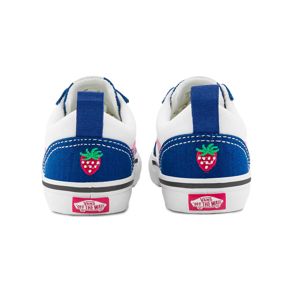 Vans Ward Slip On Красочные Ретро Низкие Топ Обувь для Ходьбы Детские кеды Синие VN0A3QU17WM