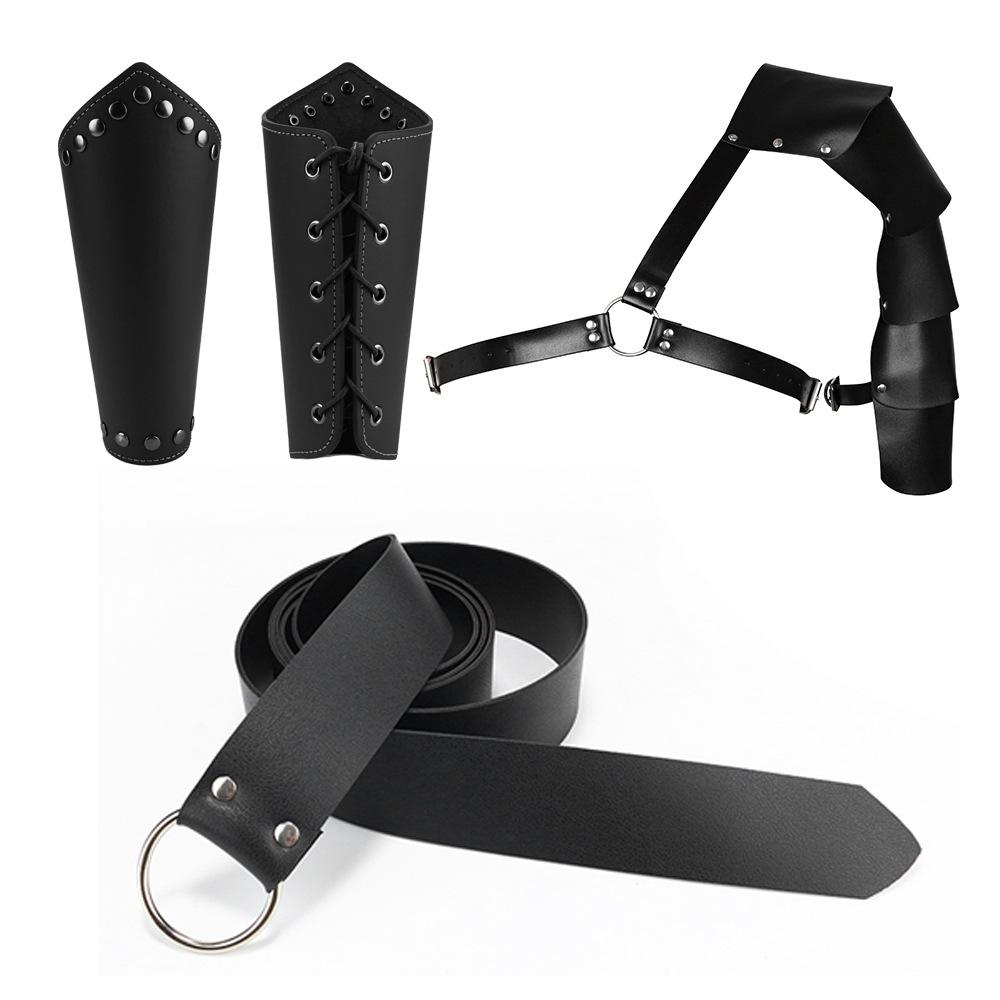 Европейский средневековый викинг мужской комплект брони с двойным плечевым ремнем + косплей для ролевых игр на Хэллоуин