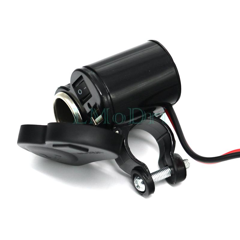 LMoDri мотоцикл 12/24 В розетка прикуривателя мотоцикл руль водостойкий порт питания USB зарядное устройство адаптер для телефона