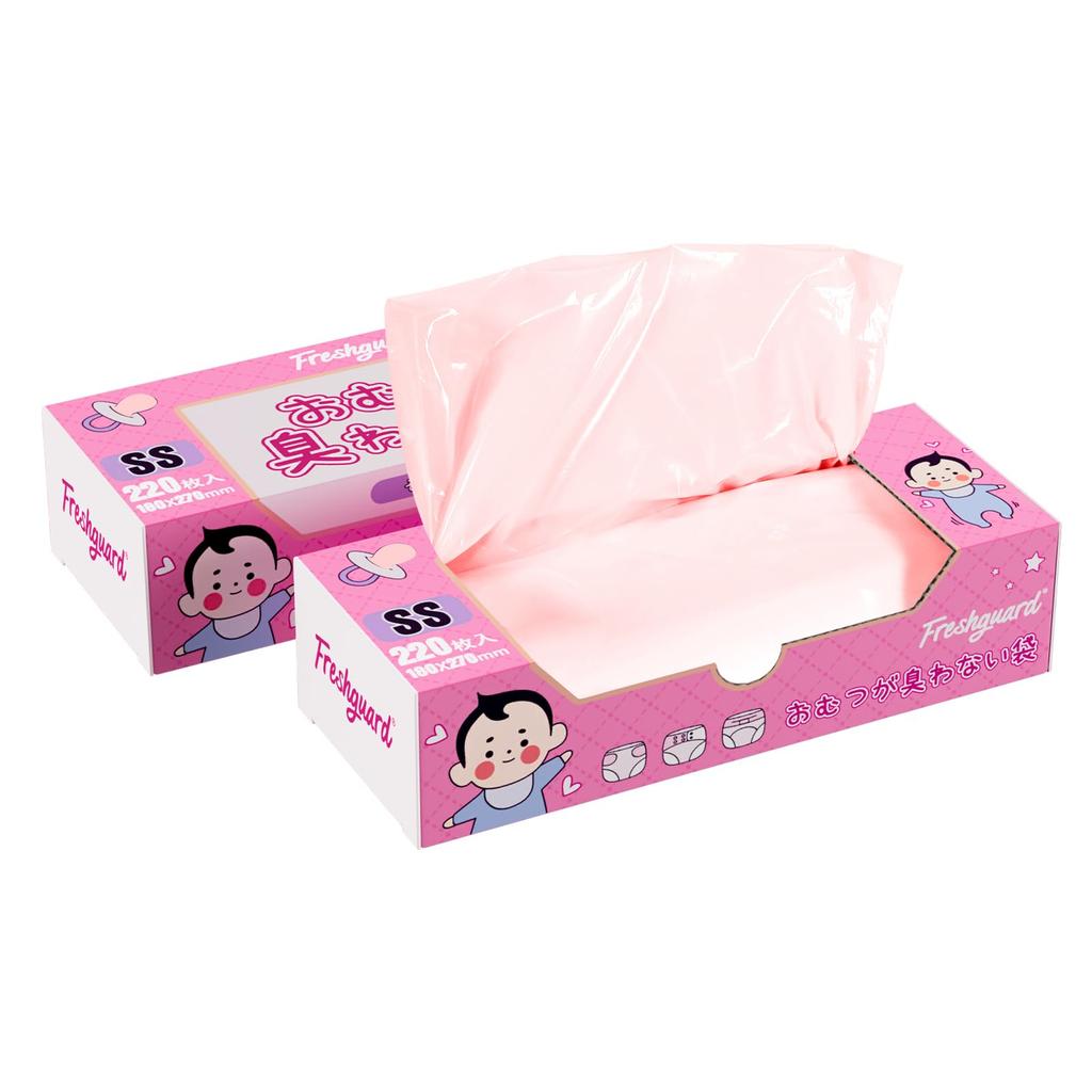 Freshguard S 220 Set of Deodorant Diaper Disposal Thorough Box Type Odor-proof Bags, Diaper-Free Bags, Pieces, 2, Bags, Bags, Odor-Free Bags,