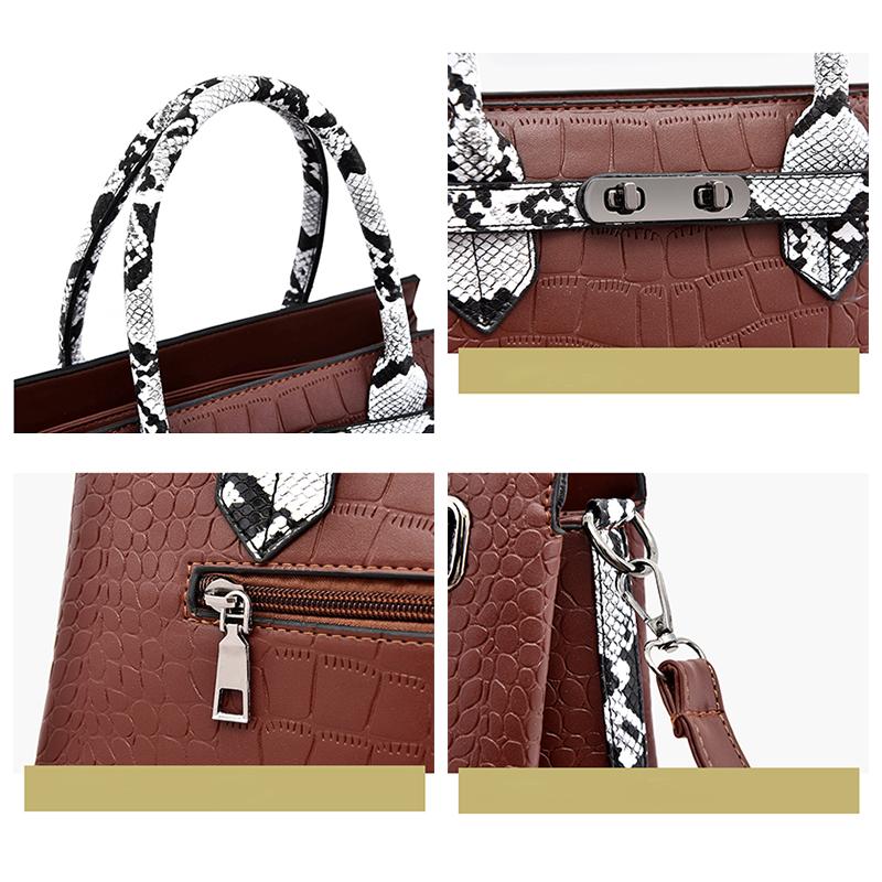 Наборы Роскошная качественная кожаная сумка для женщин 2023 Дизайнерская женская сумка через плечо с узором аллигатора Женская сумка через плечо Основная сумка