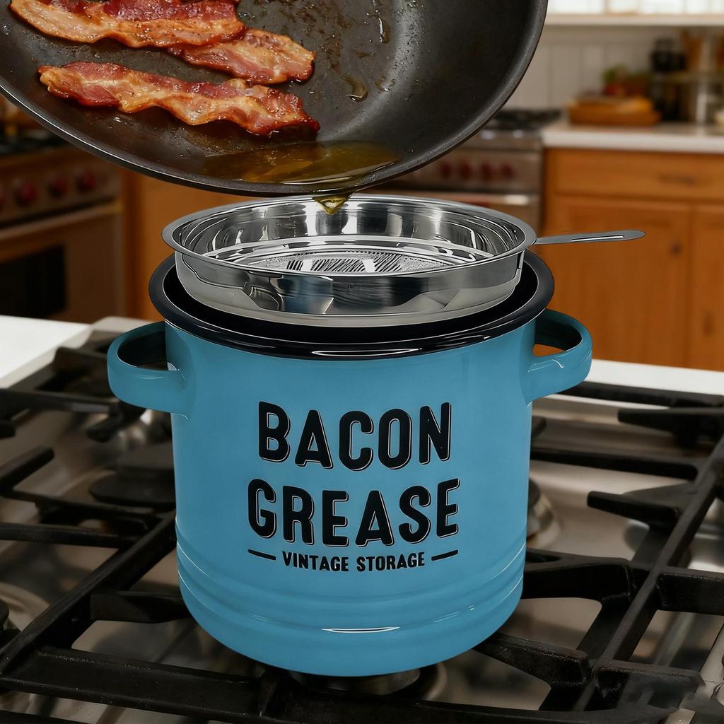 Контейнер для беконового жира 1200 мл для хранения масла с лопаткой, контейнер для кулинарного жира для жарки, выпечки, приготовления еды, для праздников, кемпинга
