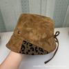 ins new spring and summer leopard print bucket hat women's basin hat travel fashion versatile literary sun hat