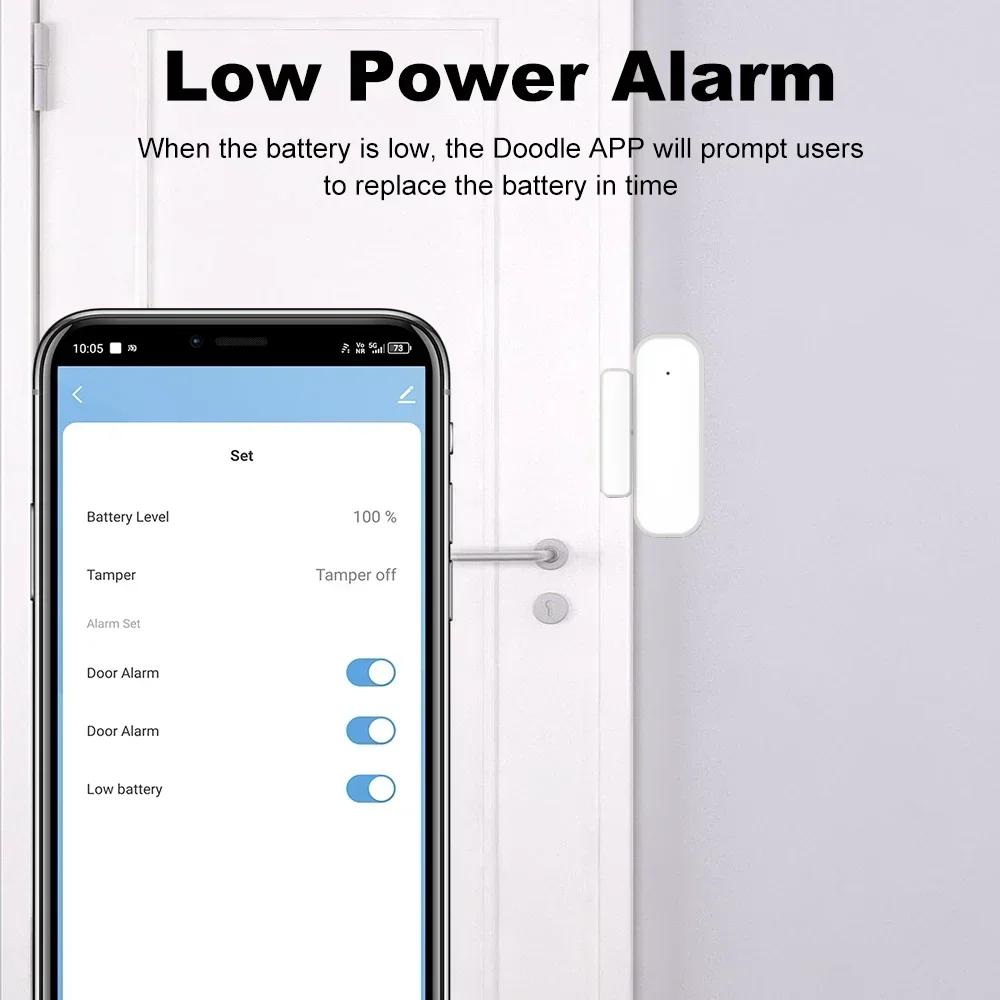 Tuya Zigbee Door Sensor Window Contact Sensor Open Closed Detector Smart Home Alarm Security Protection work with Smart Life