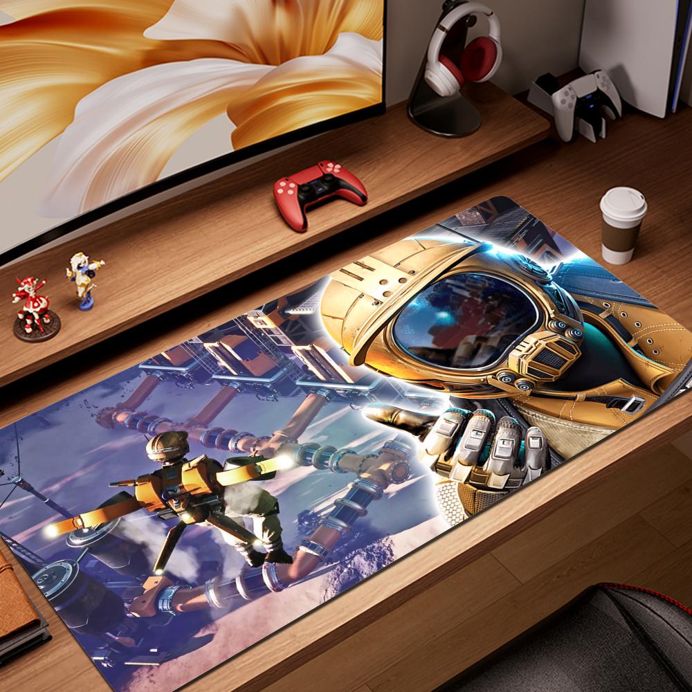 HYBXAXC Satisfactory Mouse Pad Cartoon Lockedge Large Gaming Pad Computer Gamer Keyboard Mouse Mat Desk Mousepad for PC Desk Pad