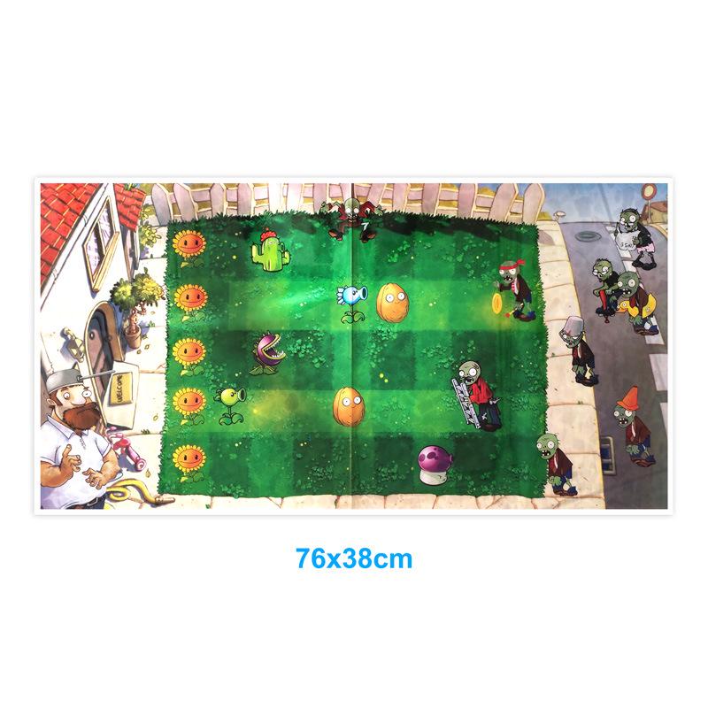 Plants vs Zombies 40x90см Большой водостойкий игровой коврик, устойчивый к разрывам