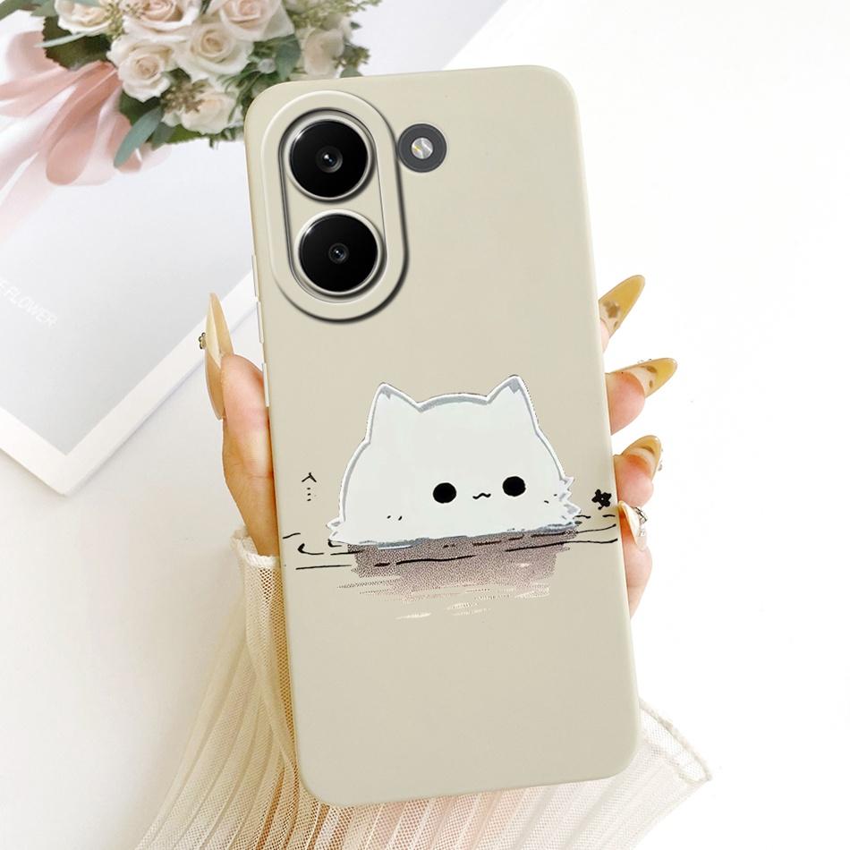 Для Xiaomi Poco X8 Pro / X8 Pro Max Милый Кот Цветок Мультяшный Чехол для Телефона Для Poco X8Pro X 8 Pro Max 5G Мягкий Силиконовый Чехол Защитные Бортики