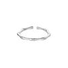 Elegant 925 Silver Plated Bamboo Design Open Tail Ring for Women