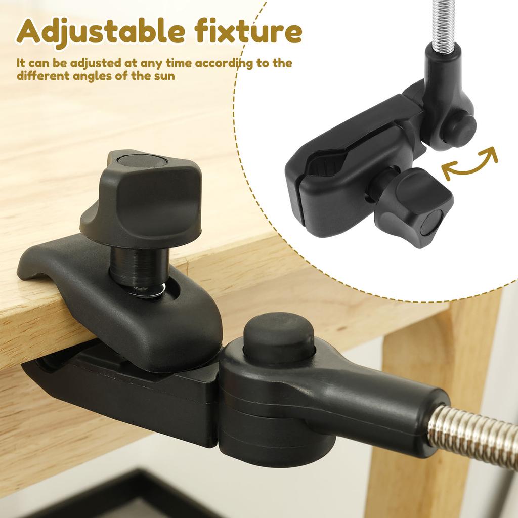 Baby Stroller Outdoor Parasol UPF40 Adjustable Baby Stroller Umbrella with Tassel Cute Clip On Sunshade Parasol for Pushchair