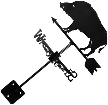 Gatuida Wild Boar Weather Vane Metal Garden Decor Wind Direction Indicator Outdoor Yard Stake