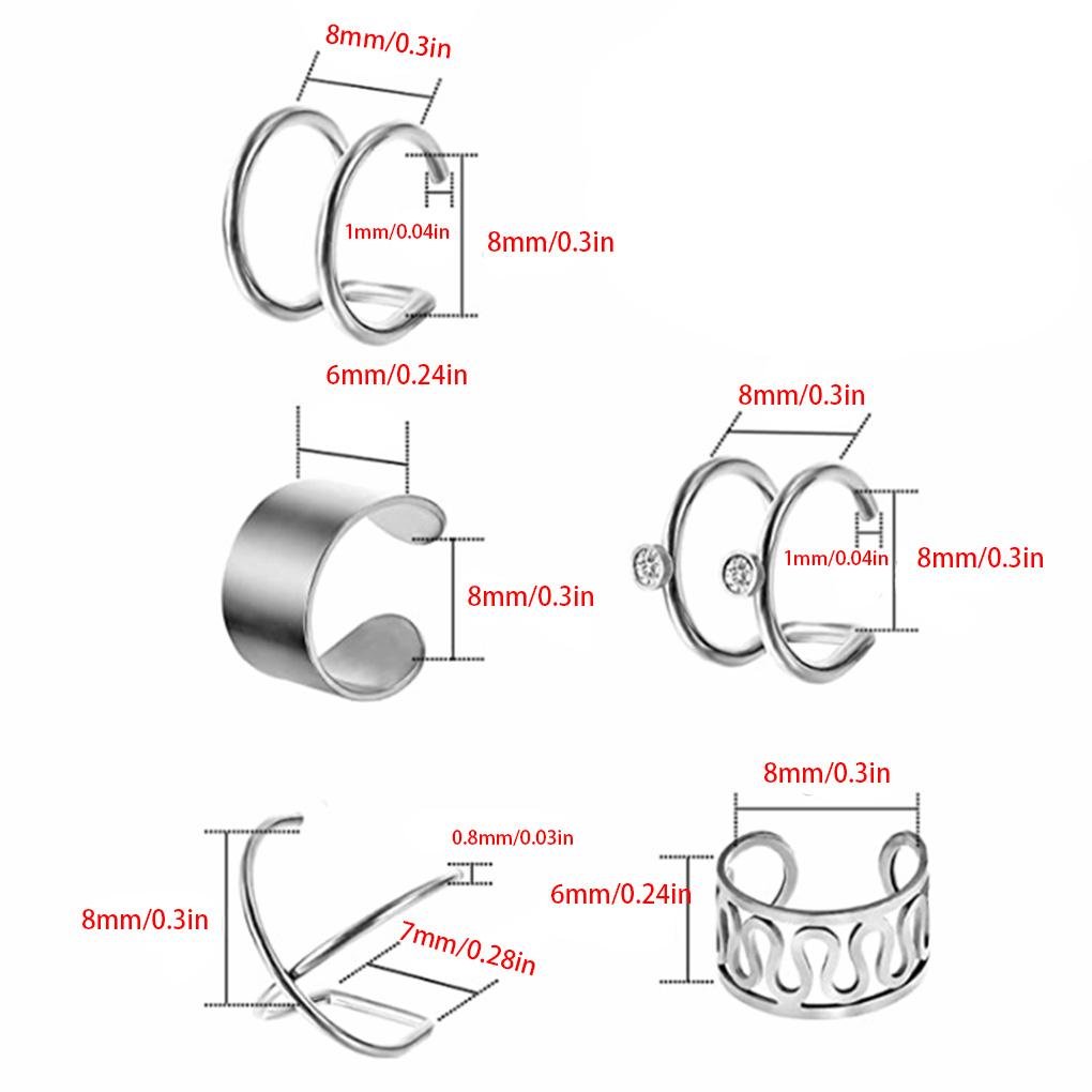 10 пар клипс для ушей из нержавеющей стали, наборы серег-капель, унисекс, клипсы из сплава без прокола