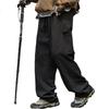 Foss Phil Pure Cotton Outdoor Work Pants for Men, Spring And Summer Loose-Fitting Straight-Leg Casual Trousers, FPK48 Black 2XL