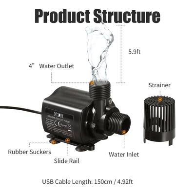 DECDEAL USB Бесщеточный Водяной Насос с Фильтром Ультра тихий DC12V Микро Бесщеточный Водяной Масляный Насос Водонепроницаемый Погружной