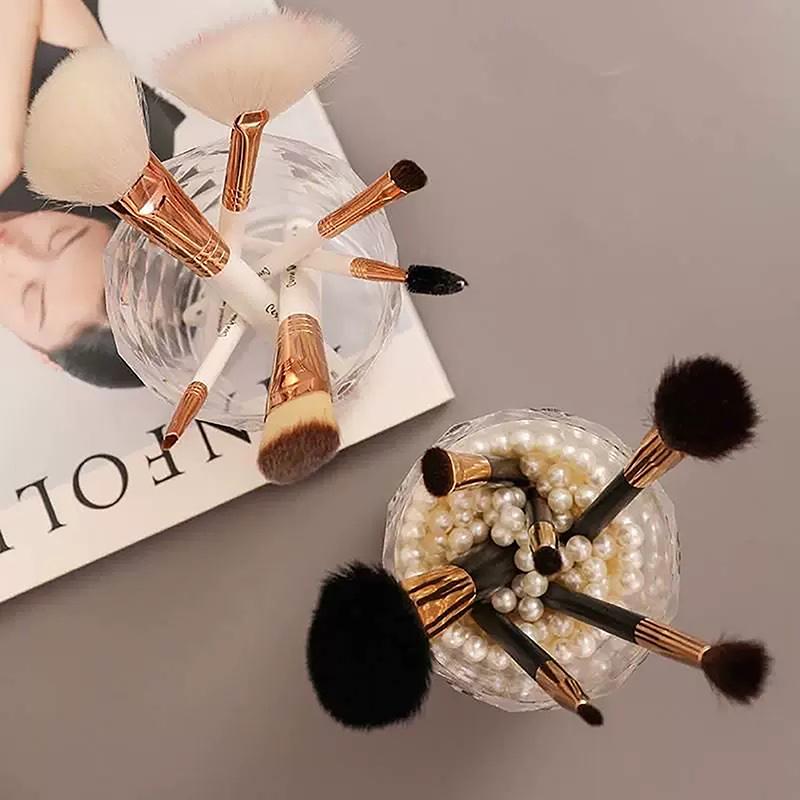 Хранение косметики, пылезащитное ведро для хранения кистей для макияжа, держатель для косметических кистей, чашка, прозрачный держатель для ручек для туалетного столика