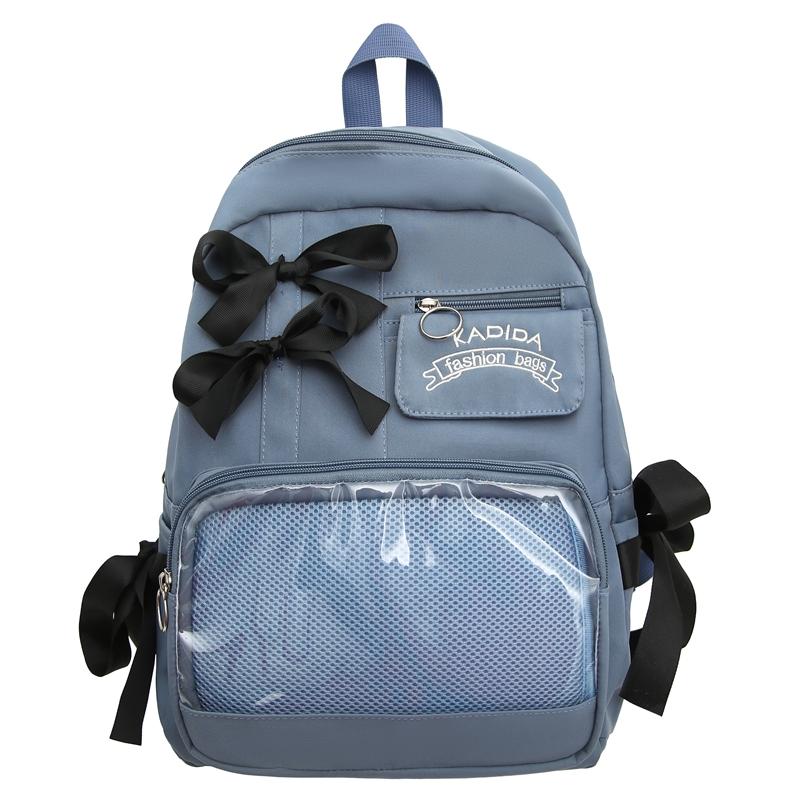 Bow Student School Bag Women's College Style Backpack Large Capacity Backpack