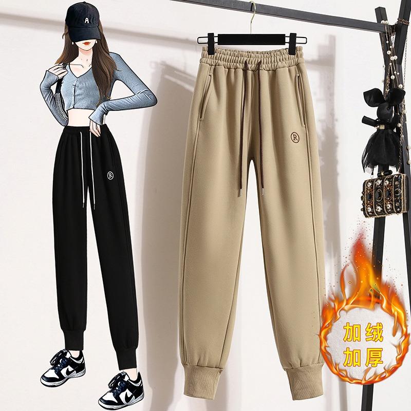 Зимние спортивные штаны Harlan Bunched Feet и флис с вышивкой из плотной ткани