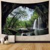 Гобелен с природным пейзажем, тропический лес, настенный гобелен в стиле хиппи, спальня, гостиная, общежитие университета, украшение дома, гобелен
