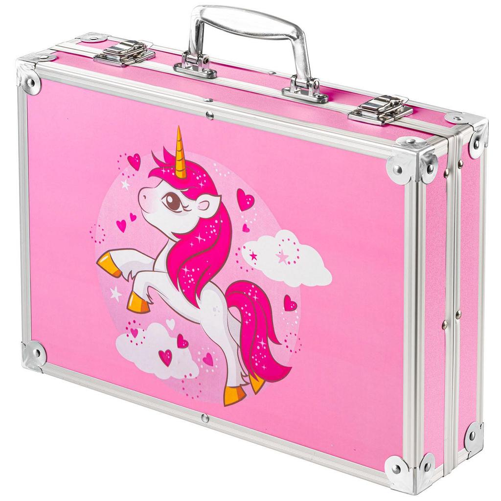 Art Set for Painting Drawing In a Suitcase Pink
