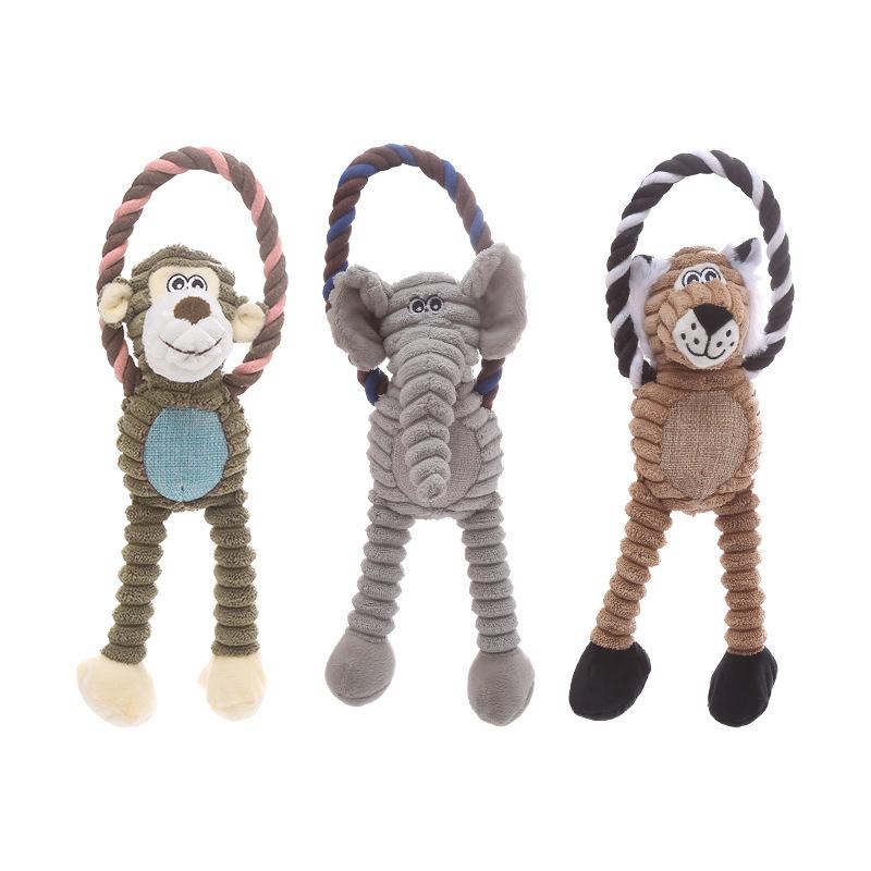 Plush Bone Dog Squeaky Toy Puppy Teething Molar Chew Toy Squeaker Interactive Training Play Toy Pet Daily Care Accessories