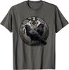 Huginn Muninn Ravens Norse Mythology Viking Symbol Graphic T-Shirt Unisex Casual Cotton Tee