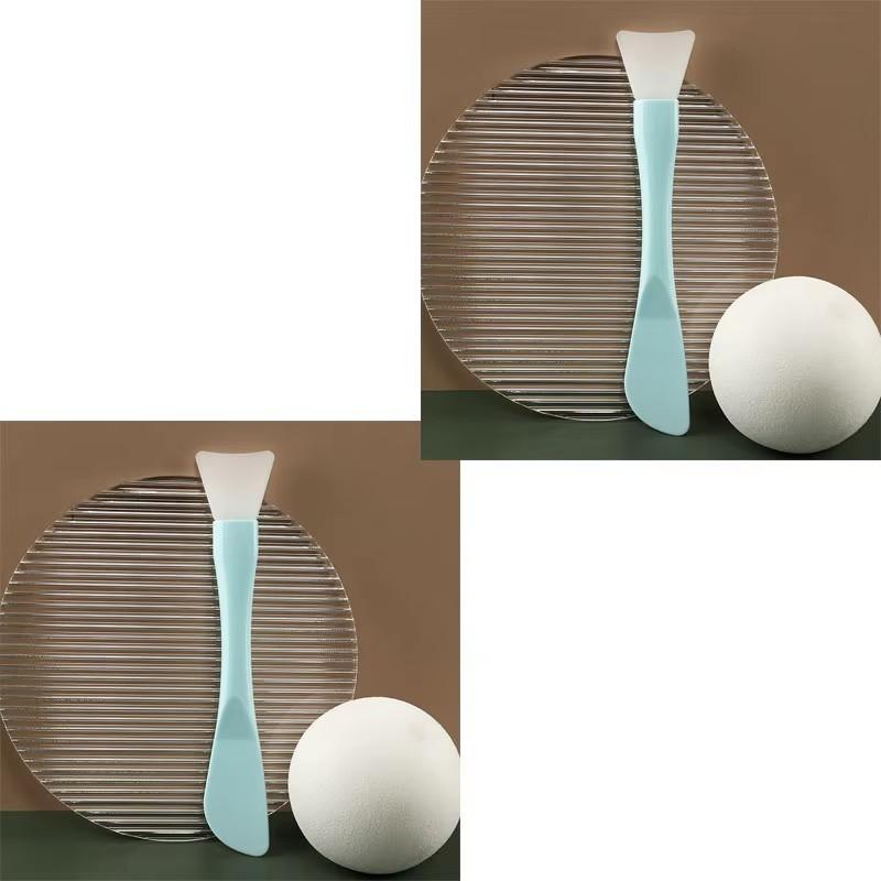 1/2/3Pcs Silicone Facial Mask Brush Soft Head with Scraper Integrated Dual use Mud Film Brush DIY Film Adjusting Tool Beauty