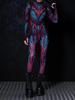 Женский 3D-цифровой принт для Хэллоуина, косплей, колготки, комбинезон для взрослых, цельный карнавальный костюм для вечеринки, сценического шоу, танцевального костюма