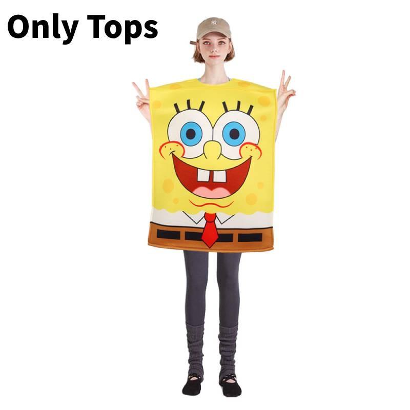 Spongebob Squarepants Adult Polyester Cosplay Suit For Halloween And Roleplay Special Characters Included