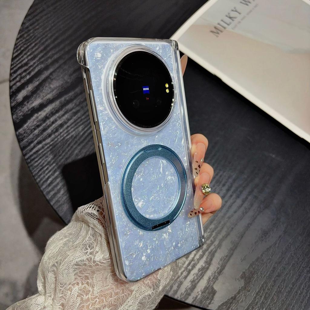 Применимо к чехлу для мобильного телефона vivoXFold1, золотой корпус, узор, двойная центральная ось, магнитное крепление, вращающаяся подставка, складной экран