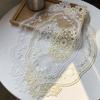 European Transparent Lace Oval Placemat Tea Set Wine Glass Cover Cloth Coaster Wall Cabinet Table Mat Banquet Party Decoration