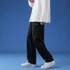 Li Ning Logo Print Solid Color Fleece Lined Straight Fit Knitted Sweatpants Men's Black YKLT415-1