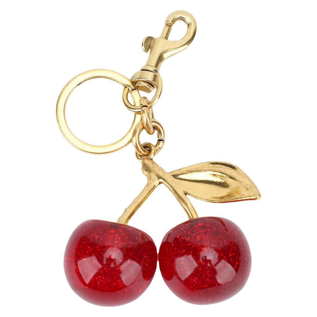 Брелок-подвеска для сумки в виде блестящей вишни, стильный женский, милый, для кошельков, сумок, автомобильный брелок