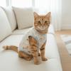 Высокоэластичный костюм для стерилизации кошек, удобный, дышащий, одежда для восстановления кошек, рисунок собаки, мягкий комбинезон для кошек, уход за домашними животными
