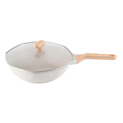 Сковорода диаметром 32 см с антипригарным покрытием из медицинского камня, восьмиугольной формы, из алюминиевого сплава, для газовой плиты