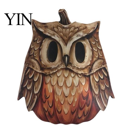 Eye-catching Layered Wall Decor Halloween Wooden Ornaments, Distressed Pumpkin/Cat Decorations, Desktop & Creative Home Art Decors for Autumn Harvest