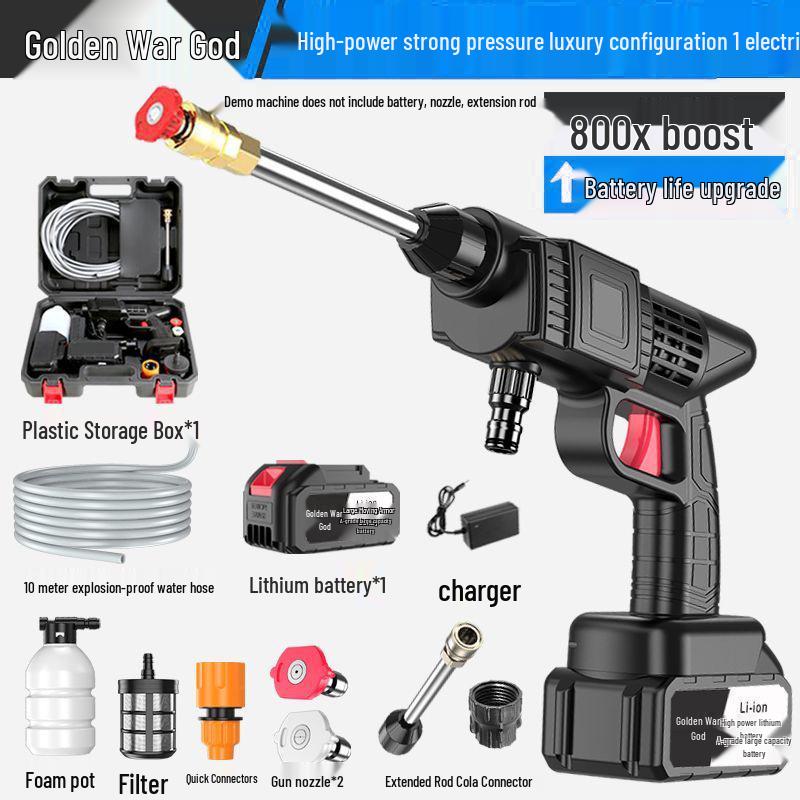 Беспроводная портативная мойка высокого давления для автомобиля - Инструмент для чистки с литий-ионным аккумулятором