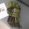Autumn And Winter Cashmere Long Scarf British Babag Fashion Scarf Neck Protection Warm Soft Waxy Color Matching Shawl