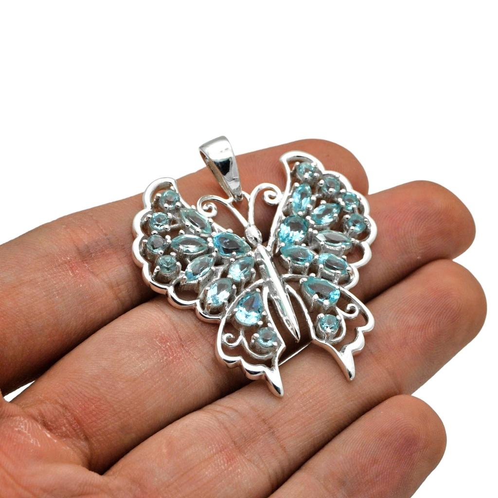 Подвеска-шарм в виде бабочки из натурального граната, ювелирное изделие из серебра 925 пробы, красная бабочка, подарок для нее