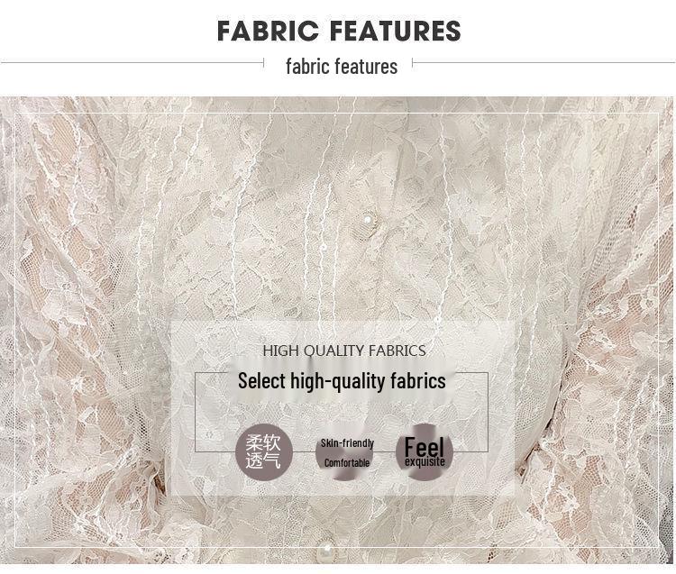 Женский кружевной кардиган: Стиль Весна/Осень 2025, Улучшенный бархатом, Французский воротник-стойка, Топ с длинным рукавом