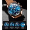 Luxury Quartz Watch for Men Nubuck Leather Strap Waterproof Chronograph Wristwatch New In Moon Phase Man Watch