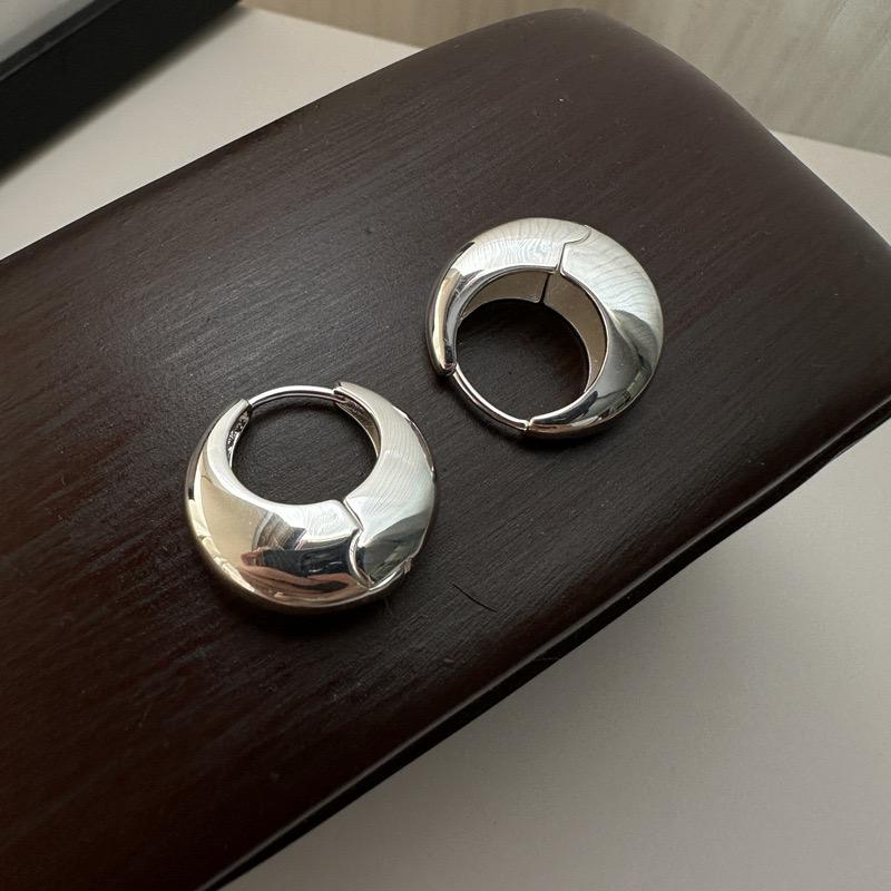 925 Sterling Silver Earrings For Women Trendy Simple Circle Handmade Earring Jewelry Prevent Allergy Party Accessories