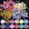 12 Color Set Iced Nail Art Shell Nail Foil Flake Nail Accessories Manicure Decoration