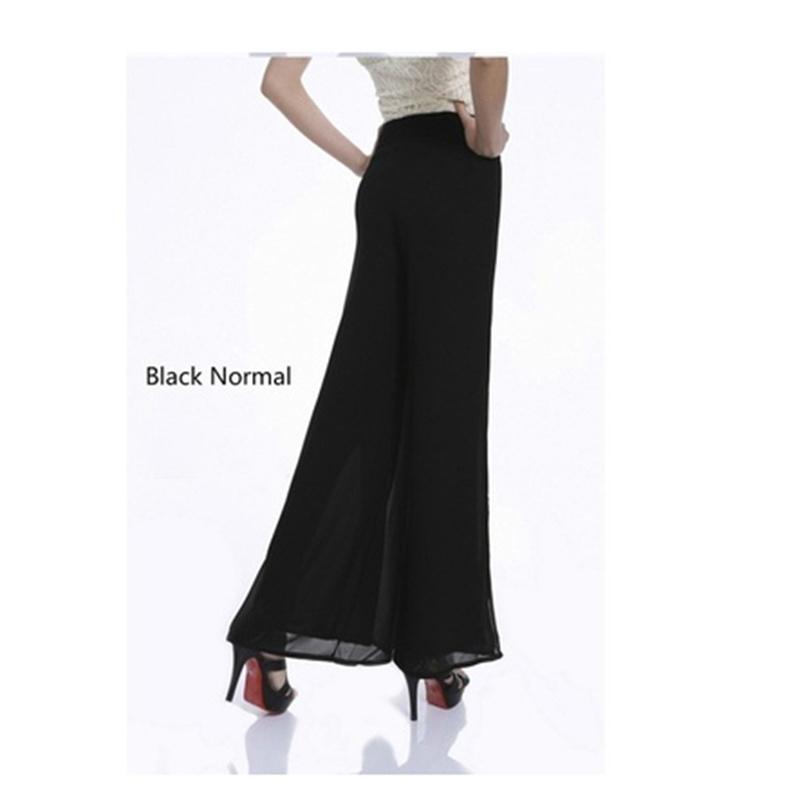 Женские тонкие юбки больших размеров из шифона на весну и лето, свободные брюки-клеш, прямые повседневные брюки с широкими штанинами