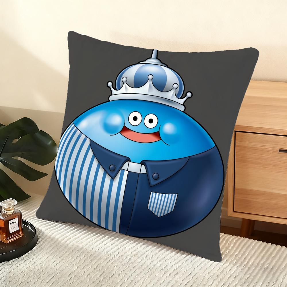 D-Dragon Quest Ракета Слайм Наволочка Мягкая Короткошерстная Плюшевая Наволочка для Подушки Гладкая Уютная Текстура Эстетичная Наволочка для Подушки Домашний Декор