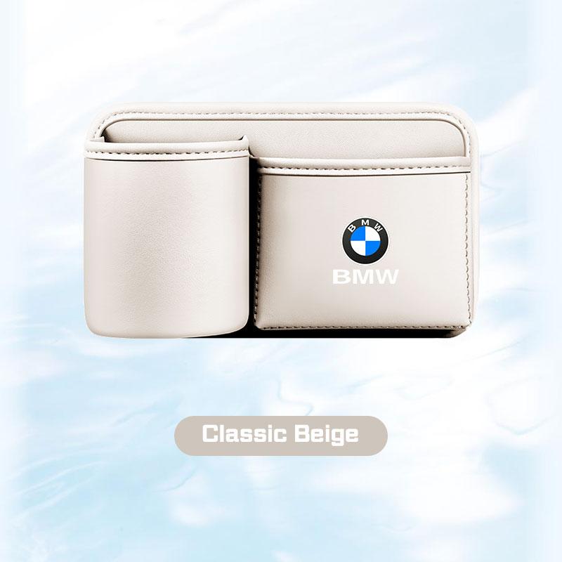 Leather Car Cup Holder Storage Box For BMW X1X2X3X5 X6 X7 1 3 5 6 7 Series F40 E60 E90 G20 G30 Door Trash Can Umbrella Organizer RL7
