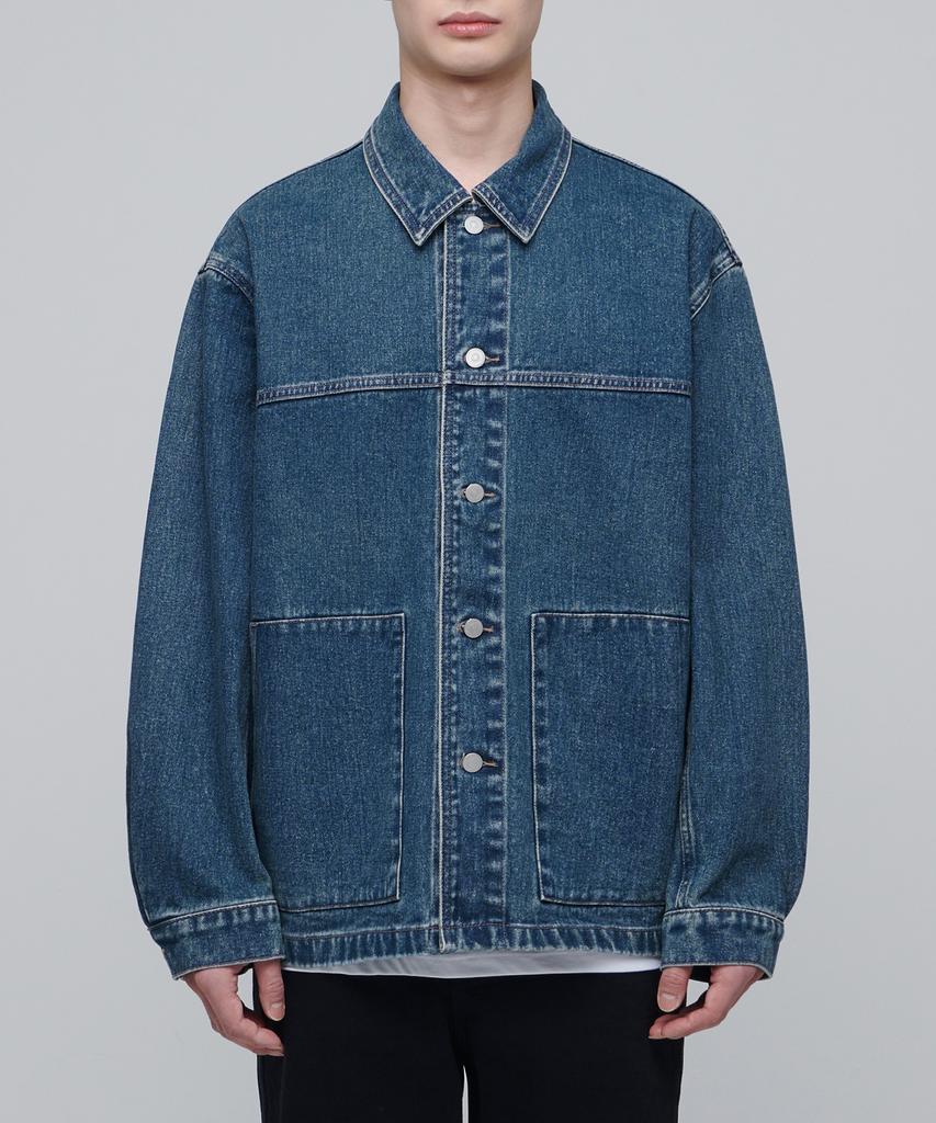 Musinsa Standard Relaxed Denim Chore Jacket [Medium Indigo]
